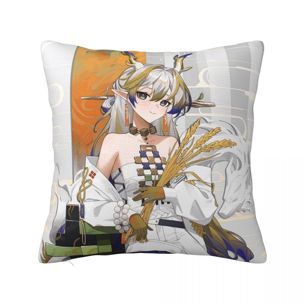 

Arknights Shu Game Square Pillowcase Cushion Cover Pillow Case Throw Pillow Cover for Home Sofa Living Room 12x12Inch