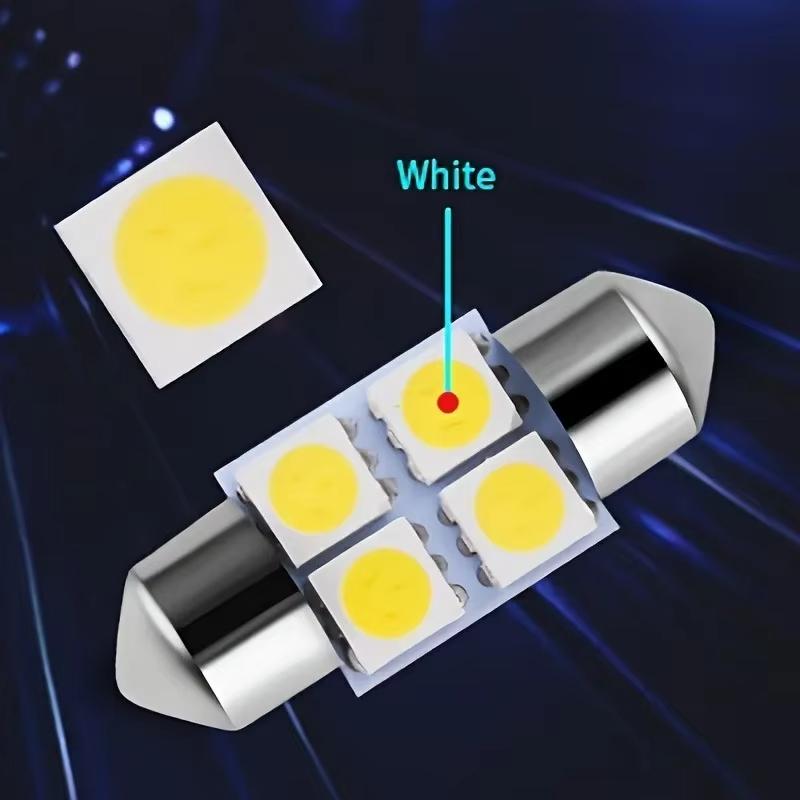 42Pcs LED Car Interior Lights T10 6000K SMD LED Xenon White Interior Light Bulbs Replacement License Plate Reading Light Bulb