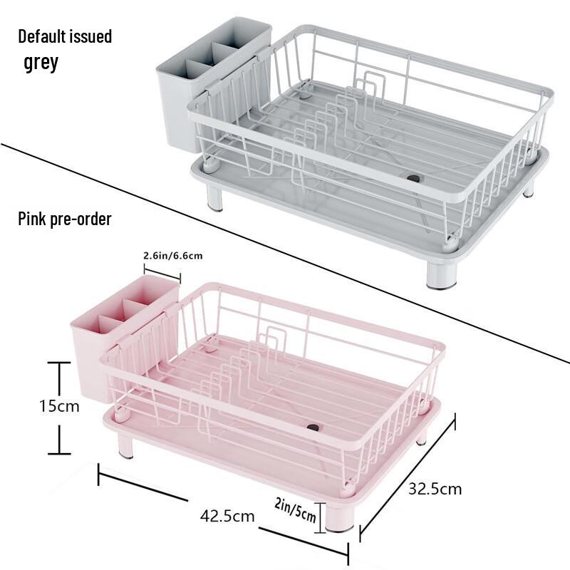 Retractable Dish Drying Rack with Auto Drainage