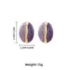 Minimalist Geometric Round Stud Earrings Women Alloy Drop Painted Design Fashion OL Style 2025