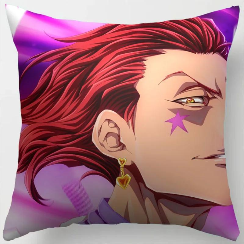 45CM Anime HUNTER Hisoka Kurapika Killua Zoldyck Druck Kissenbezug Wohnzimmer Zuhause Sofa Auto Dekoration Kissenbezug Kissenbezug