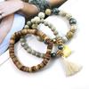 Bohemian Ethnic Beaded Bracelets with Elephant and Tassel 