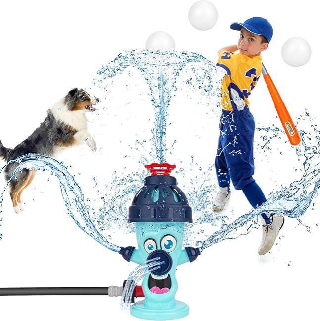 Cartoon Fire Hydrant Lawn Rotating Sprinkler - Automatic Watering & Play Toy
