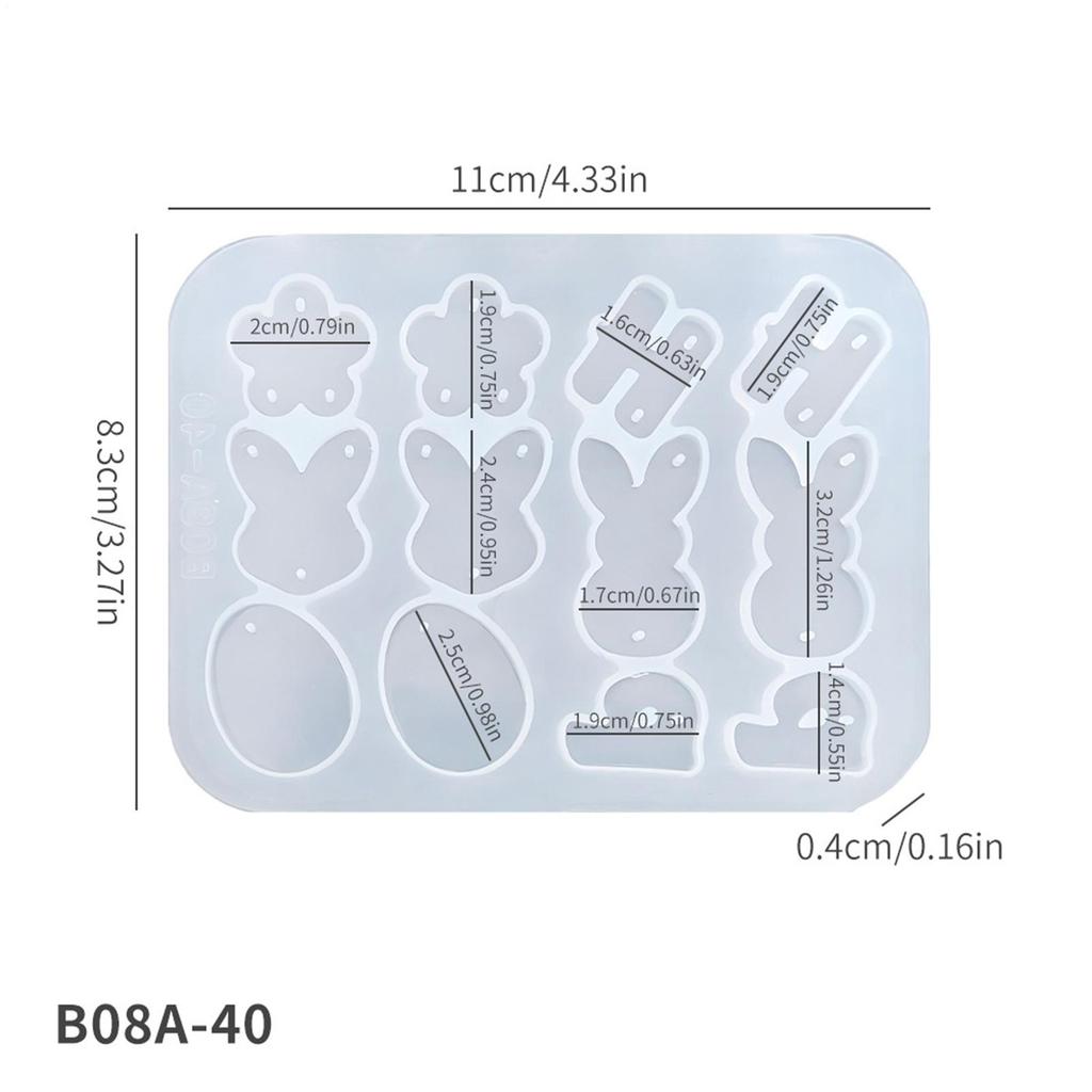 Earring Molds DIY Easter Template Butterfly Flower Rabbit Egg Design Holiday Earring Molds For Family Women Men Girls School