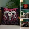 Rockband s-Slipknot Anime Kissenbezug Anti-Hausstaubmilben Kissen Unsichtbarer Reißverschluss seidig kurzer Plüsch Sofakissenbezug