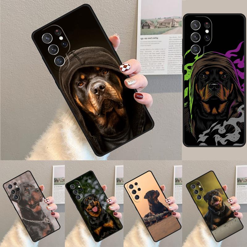 Cute Rottweiler Dog soft Phone Case for Samsung Galaxy note 10 pro S26 Ultra S23 S24 FE S25 S21 S22 PLUS shockproof Cove