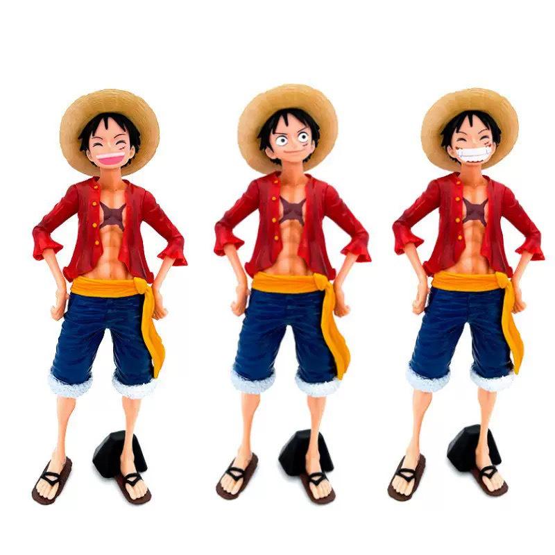 

One Piece Luffy Laughing Action Figure with Interchangeable Faces