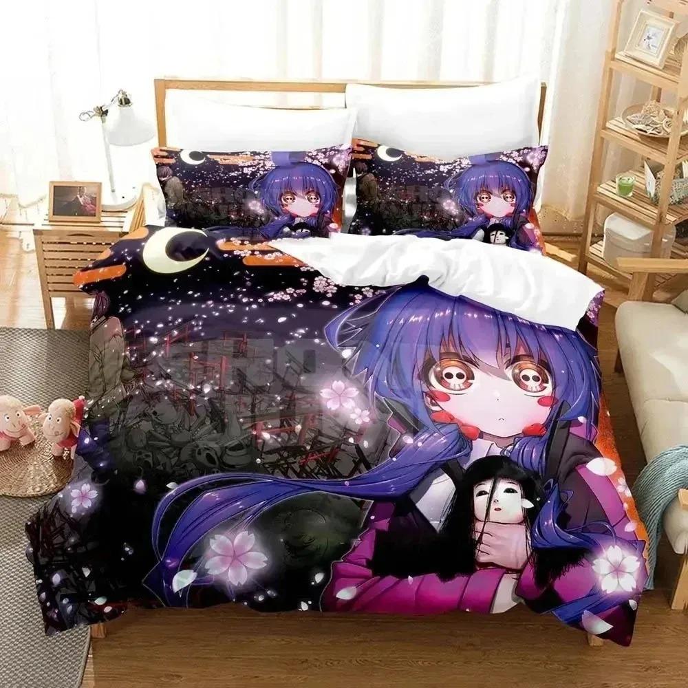 Anime Dark Gathering Bedding Set Duvet Cover Bed Set Quilt Cover Pillowcase Comforter King Queen Size Boys Adult Bedding Set