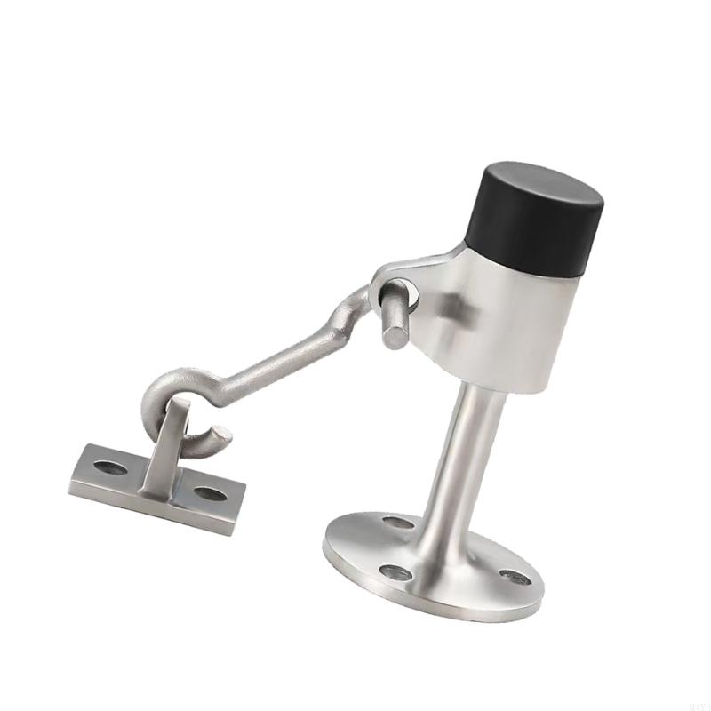 304 Stainless Steel Door Stoppers with Hook No Drilling Required Strong & Quiet Designs Door Stop for Home & Office Use M4YD