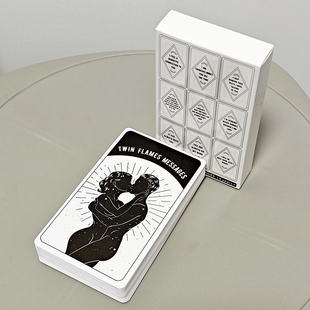 10.3*6cm Twin Flame Messages Oracle Cards Soulmate Deck for Psychic Love & Relationship Readings 54 Pcs Cards