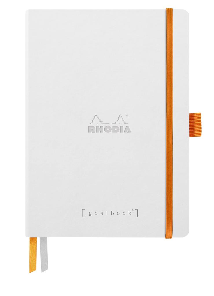 Rhodia Rhodiarama Goal A5 240 dot pen Italian leather PEFC RHODIA Rhodiarama cf117815 Book, size, pages, grid, holder, cover, certified, white,