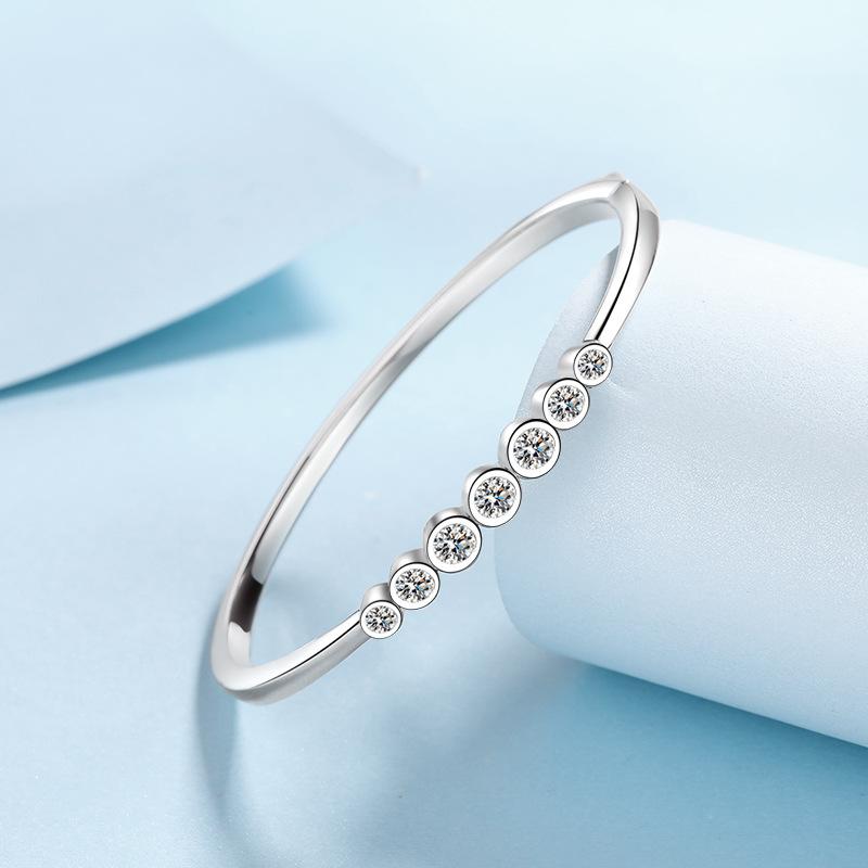 2023 Nouă brățară din argint S925 moissanit, modă pentru femei, brățară versatilă, temperament simplu