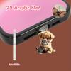 2D Flach 1 Stück Katze & Hund Harmonie Acryl Handy Staubschutzstecker, Kompatibel mit iPhone/Typ-C Anschluss für Mobile Pflege und Wartung