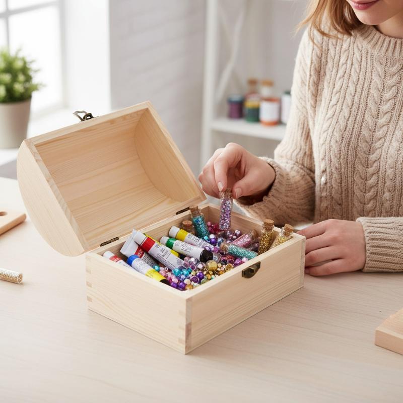 New 1/3Pcs Jewellery Keepsake Pine Plain Storage Wedding Wooden Arched Hinged Boxes Practical Decorate Wooden Box Trinket