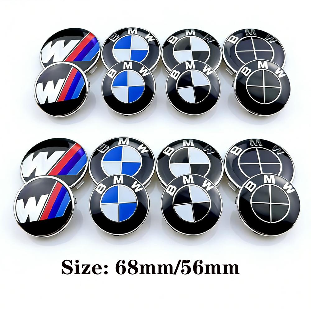 UCFF4 4Pcs 68mm56mm Car Wheel Center Hub Cap For BMW E87 M Performance E36 E46 E60 E90 E91 E92 E93 F30 F20 M3 Car Accessories
