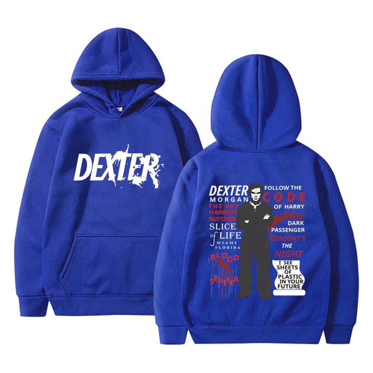 TV Play Dexter Morgan Hoodie Men Women Vintage Oversized Pullover Hoodies Male Fashion Casual Fleece Polyester Hooded Sportswear