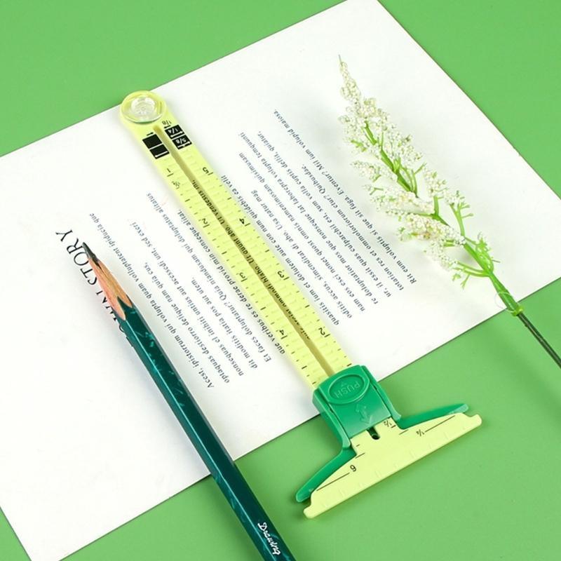 Sliding Gauge with No-Hassle Triangles Gauge Sewing Measuring Tools Plastic