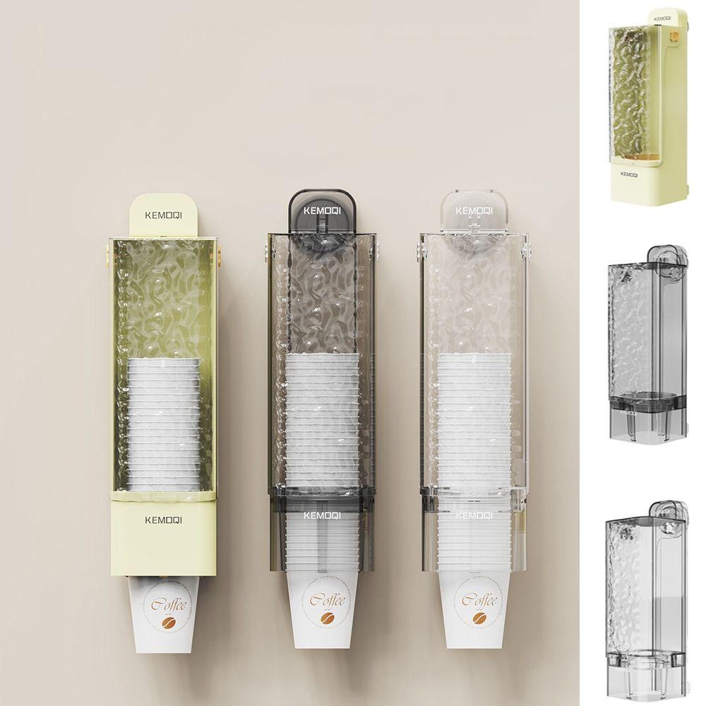 

Wall-Mounted Disposable Paper Cup Dispenser Plastic Water Cup Holder for Home