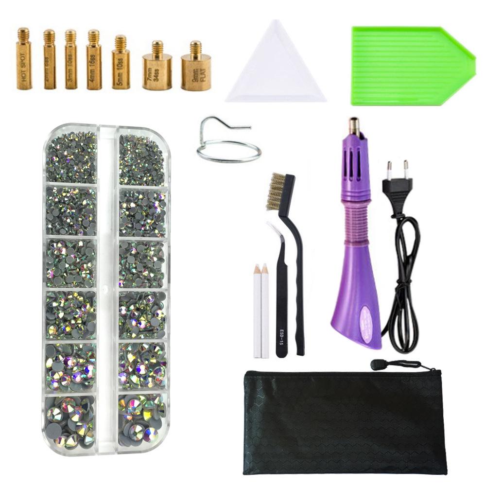 

Набор для установки страз с клеем горячей фиксации и инструментами для DIY для одежды