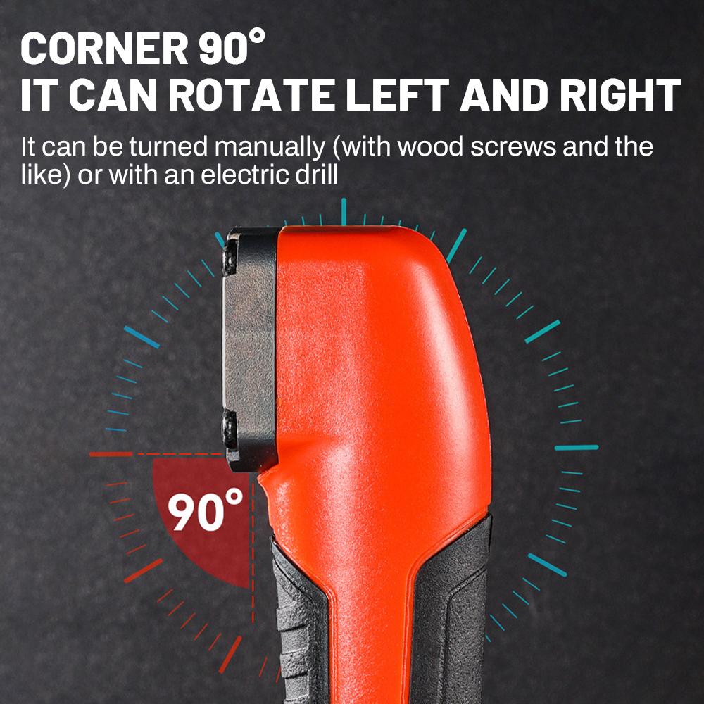 90 Degree Extension Driver Right Angle Attachment 1/4" Reversing Corner Changer Ratchet Screwdriver Adjustable Power Driver Tool