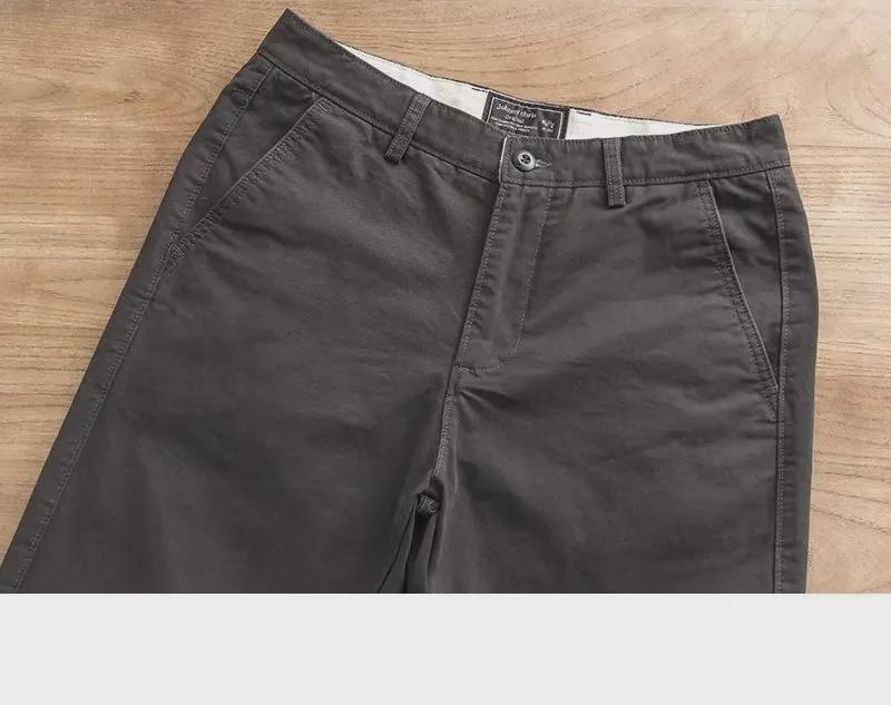 Dicke, schwere, schmale und gerade Freizeithose für Herren für Frühling und Herbst – verwaschene Trendhose im amerikanischen Stil