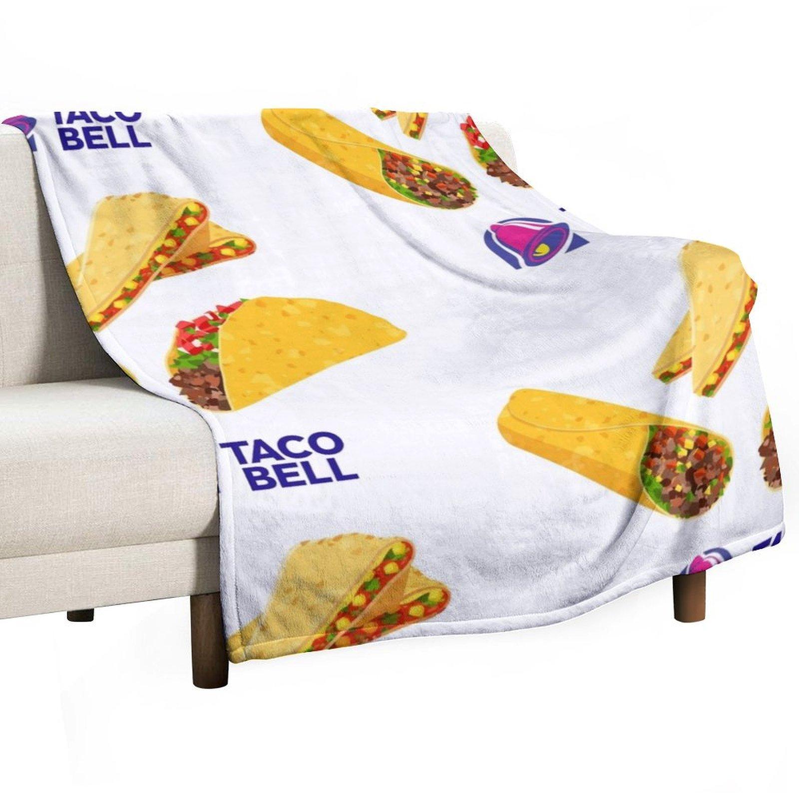 Taco Bell Taco Burrito Quesadilla Essential Throw Blanket Custom Sofa christmas gifts Blankets 30x40in