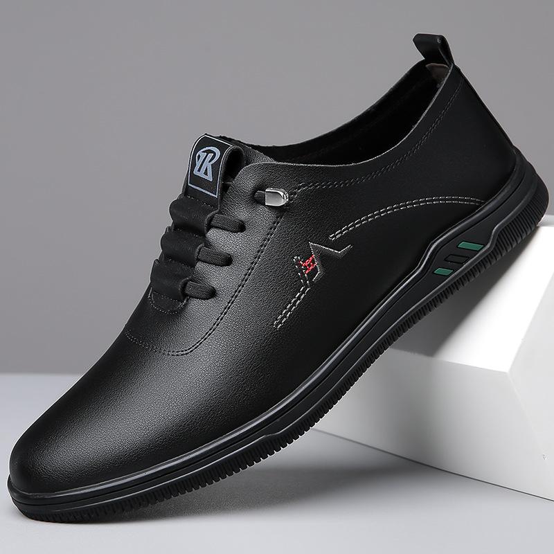 2024 toamnă pantofi casual de zi cu zi din piele pentru bărbați, pantofi albi la modă cu talpă moale și suprafață moale pentru bărbați 6885