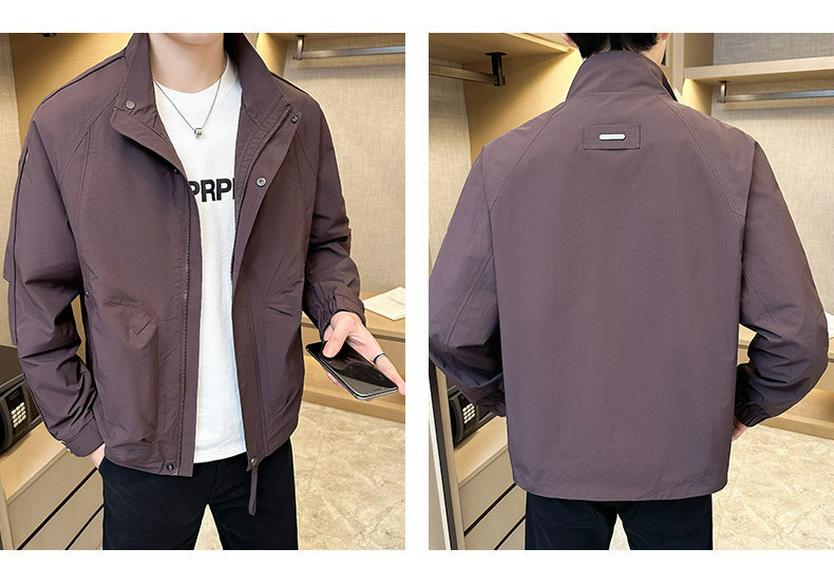 2026 Men's Stand-Up Collar Spring Jacket - Trendy Casual Outerwear