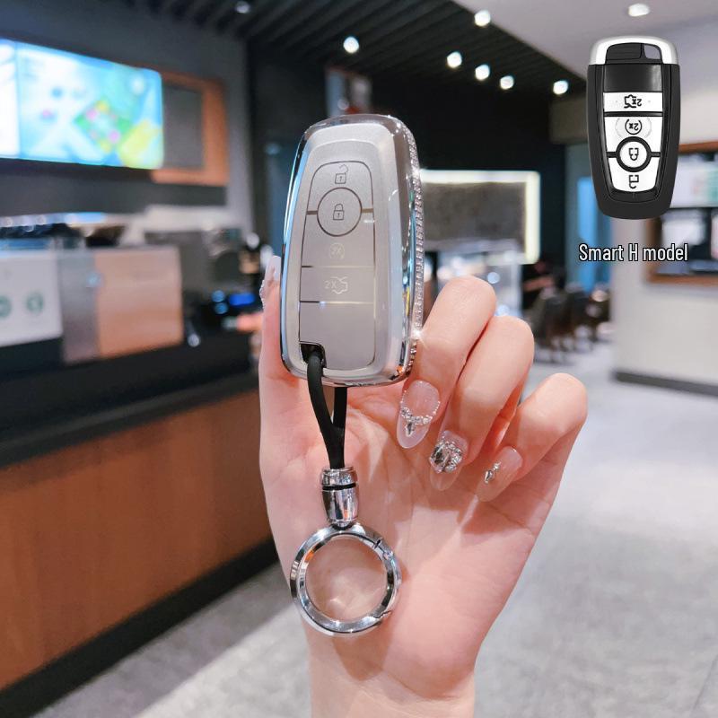 Premium TPU Key Fob Case for Ford Mondeo, Edge, Explorer, and Escort.