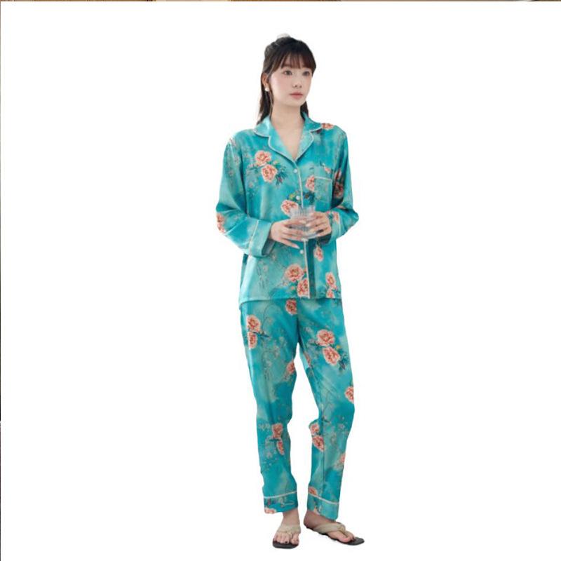 Factory goods 1011 spring new ice silk pajamas women's Douyin fashion cartoon Internet celebrity fashion loungewear suit
