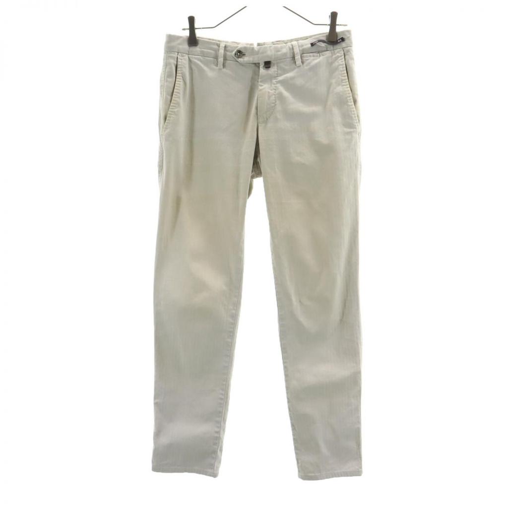 PT01 Herringbone Pattern Long Pants 44 Beige Men's Used