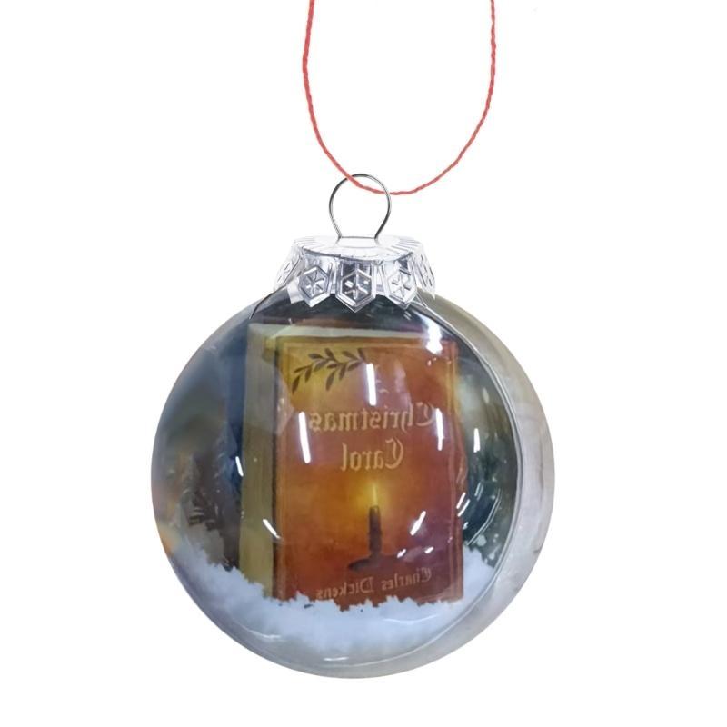 Classical Christmas Book Pendant User Friendly Translucent Decoration For Festival Setups