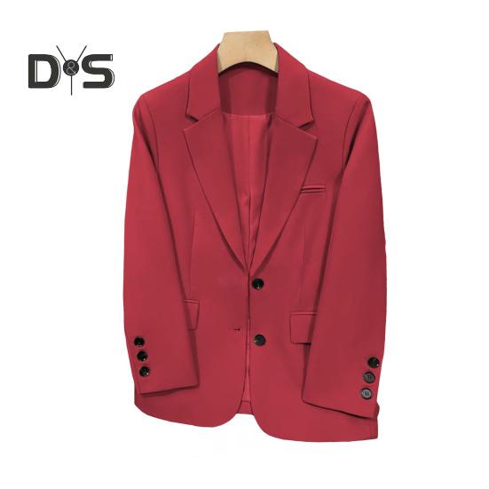 Damen Casual Blazer Reverskragen Frühling Herbstjacke Bürodame Vintage Lockerer Anzug für den Alltag Business Freizeit