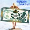 Santos Laguna Print Beach Towel, Large Soft Quick Dry Towel for Beach Camping Swimming