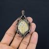 Fossil Coral 999 Copper Wire Wrapped Pendant Handmade Gemstone Jewelry, Gifts For Wife Brand New Jewelry Pendant