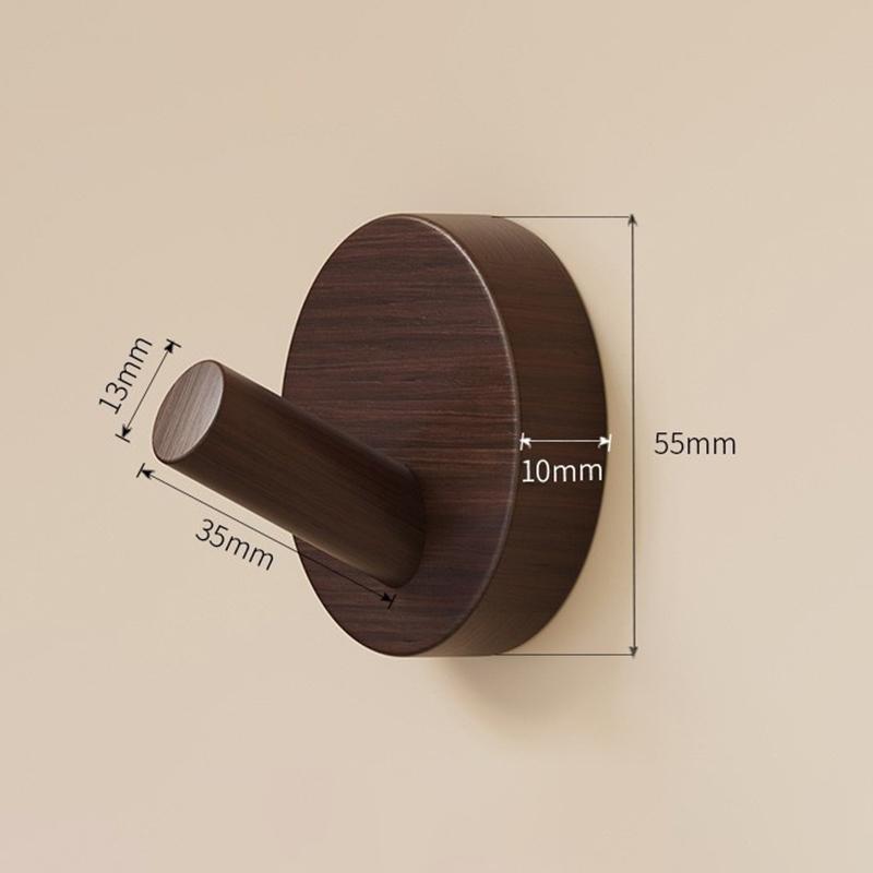 

Самоклеючий Простий Гачок з Масиву Дерева Волоський Горіх Підвісний Вішак Гачок для Стіни у Ванній Кімнаті Стійка для Зберігання Пальто в Спальні Декор для Дому для Рушників Ключів