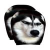 Protective Covers for Car Seats 2PCS Universal Knitting Headrest Cover, Dog/Cat/Tiger/Monkey Fit Auto Accessories Printed, Breathable Stretch Vehicle