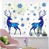 071 Christmas Window Clings, Blue Gradient Snowflake and Static Stickers for Glass, Holiday Decor