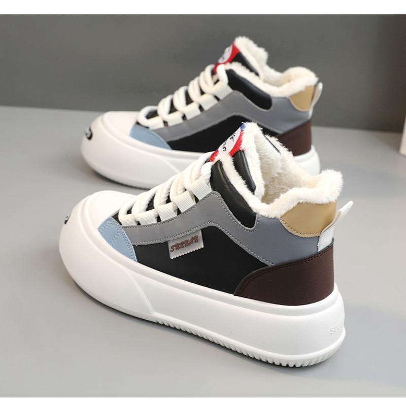 Fashion 2024 Winter Outdoor Plush Warm Shoes Women's Sports Board Thick Sole Increase Cotton Footwear Sneakers Female Boots Booties