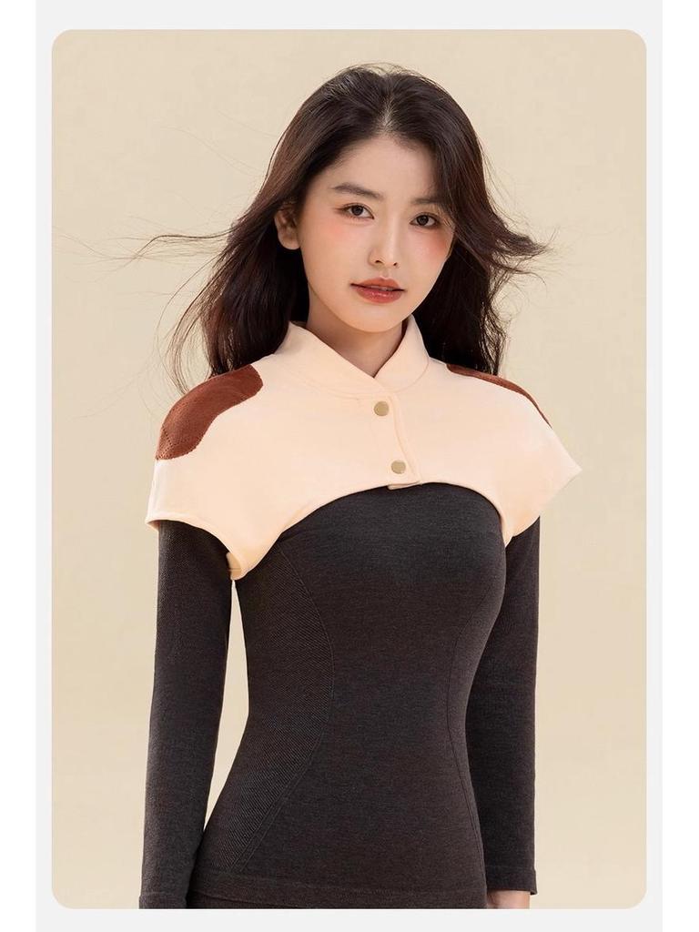 Halswirbelsäulen-Schal: Warmer ärmelloser Top für die Nacht, Herbst/Winter, nach der Geburt, für Frauen mittleren Alters, ältere Frauen, Schutz aus deutschem Samt.