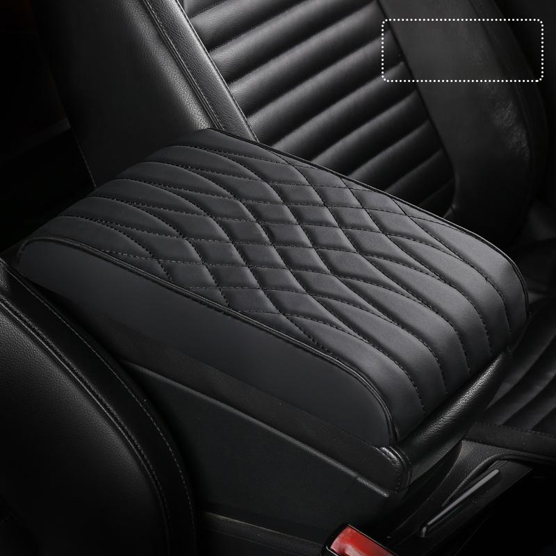 New Nappa Leather Memory Cotton Armrest Booster Pad Protective Cover General Purpose Car Booster Pad