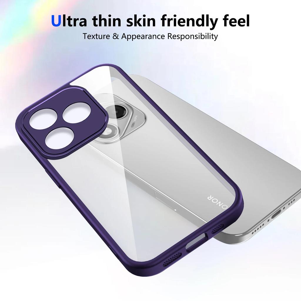 Custodia per Honor 600 Lite Custodia per Telefono Honor X8D Copertura Honor X8d Air Cushion Antiurto Bumper in Silicone Copertura Posteriore Trasparente Opaca Rigida