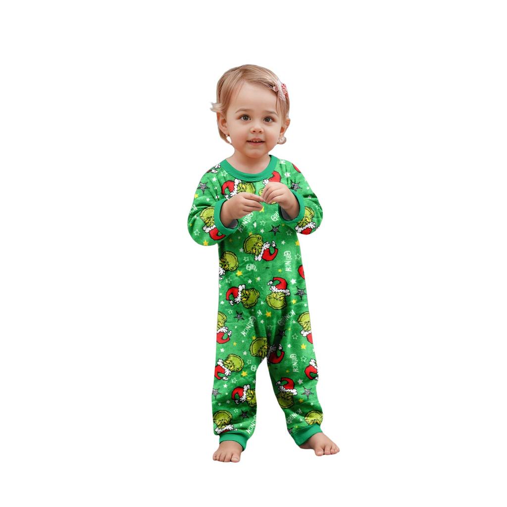 Parent-child Christmas Print Home Suit Long-sleeved Top And Pants