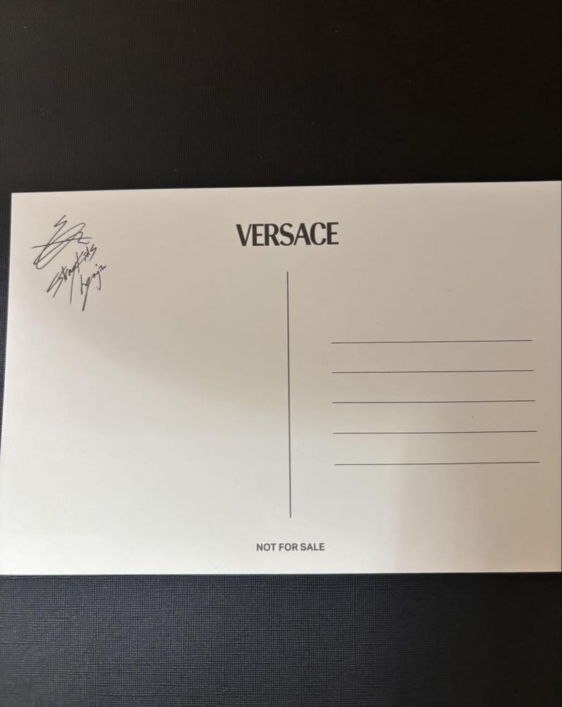 [USED] straykids Hyunjin Versace postcard with bonus