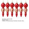 6 Pcs/Set Christmas Tree Pendant Reflective with Rope Increase Festive Atmosphere New Year Durable Shatterproof Nice Appearance Easy Christmas