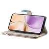 For Realme 14 Pro+ 5G Case Zipper Wallet Color Splicing Leather Flip Phone Cover with Straps