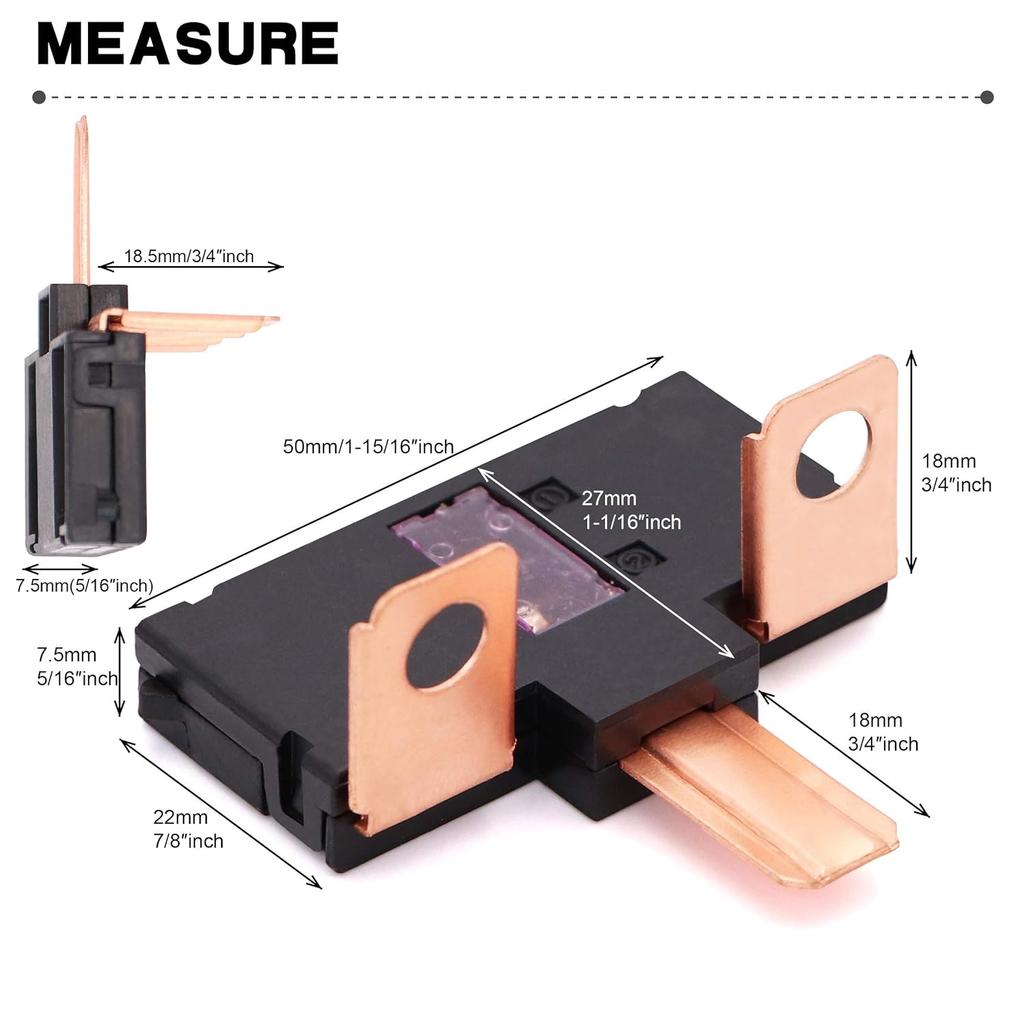 2PCS 38231-SDA-A01 Multi Block Fuse A (100Amp / 70Amp) Compatible with 2003-07 Honda Accord Vehicle