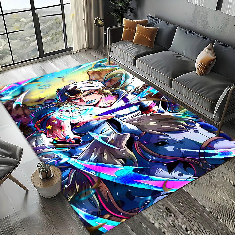 Cartoon J-JoJo B-Bizarre Anime Adventure Carpet Rug Art for Room Decor Home Bedroom Sofa Gift Kids Area Rug Non-slip Floor Mat