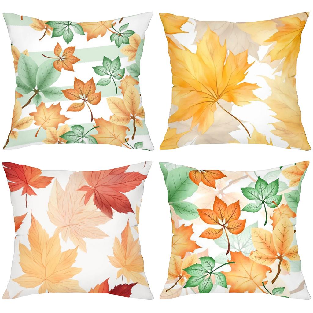 Autumn Leaf Pattern Decorative Throw Pillows for Home Polyester pillowcase, sofa decorative cushion cov Headboard Pillow