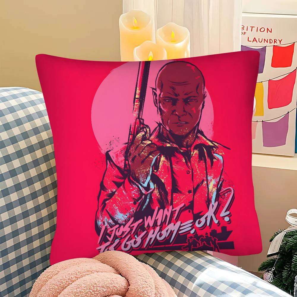 pc Classic HHotline MMiami Action Game Pillow Case Fashion Square Pillowcase Bedroom Sofa Room Ins Decoration Leisure